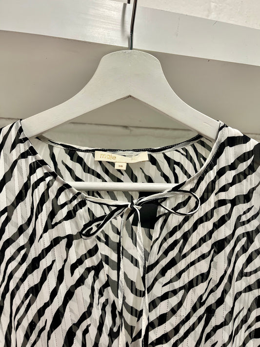 Maje Zebra Print Maxi Dress