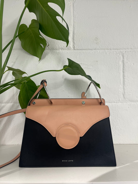 Black and Peach Leather Phoebe Bag